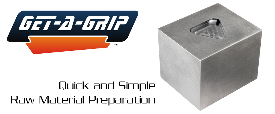 Get-A-Grip raw material dovetail preparation for 5-axis work holding